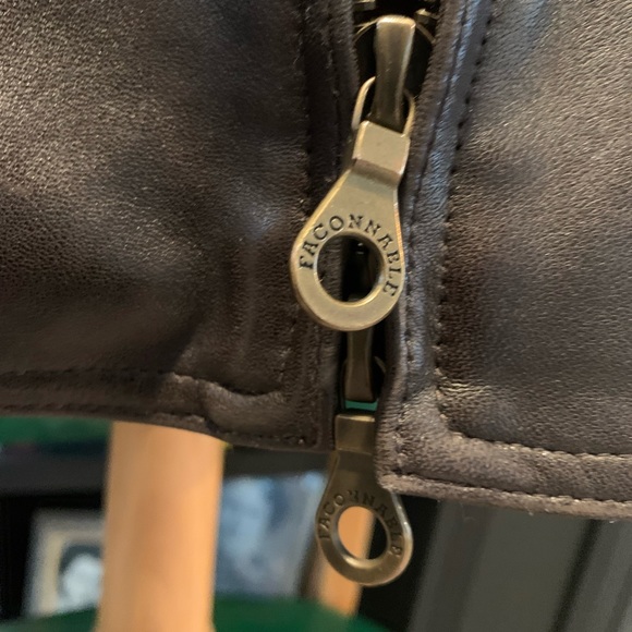 Faconnable Brown Lambskin Leather Jacket. Large. Beautiful. Excellent condition - Picture 6 of 12